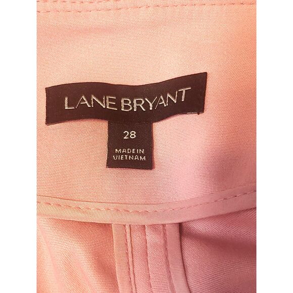 Lane Bryant Pink Ruffle Full Zip Pockets Jacket Size 28 - Picture 3 of 8